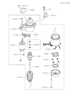Starter Diagram and Parts List for FS600V-DS34  Cub Cadet Engine